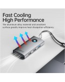 Orico докинг станция Docking Station Type-C - PW11-6PR-GY-EP - HDMI x 1, USB-C x 1, USB3.0 x 3, USB-C PD100W x 1, LAN x 1 (1Gbps)