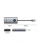 Orico докинг станция Docking Station Type-C - PW11-6PR-GY-EP - HDMI x 1, USB-C x 1, USB3.0 x 3, USB-C PD100W x 1, LAN x 1 (1Gbps)