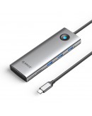 Orico докинг станция Docking Station Type-C - PW11-9P-GY-EP - HDMI x 1, VGA x 1, USB3.0 x 3, USB-C PD100W x 1, LAN x 1 (1Gbps), SD/TF