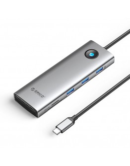 Orico докинг станция Docking Station Type-C - PW11-9P-GY-EP - HDMI x 1, VGA x 1, USB3.0 x 3, USB-C PD100W x 1, LAN x 1 (1Gbps), SD/TF