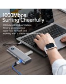 Orico докинг станция Docking Station Type-C - PW11-9P-GY-EP - HDMI x 1, VGA x 1, USB3.0 x 3, USB-C PD100W x 1, LAN x 1 (1Gbps), SD/TF