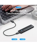 Orico външна кутия за диск Storage - Case - M.2 NVMe M/B key 10 Gbps Black - PWM2-G2
