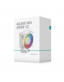 DeepCool охладител CPU Cooler AG400 White - Addressable RGB V2 - LGA1851/AM5