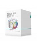DeepCool охладител CPU Cooler AG620 WH - Addressable RGB V2, Dual-Tower - LGA1700/AM5