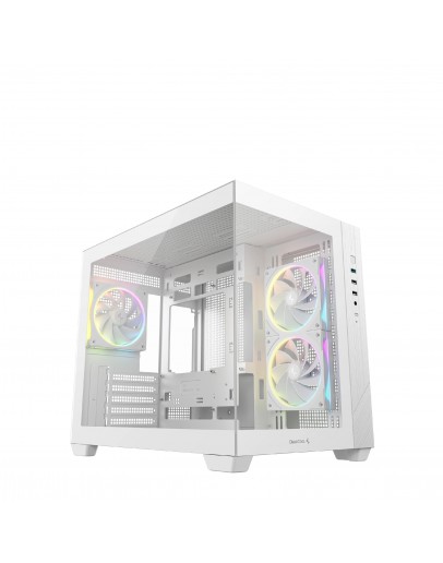 DeepCool кутия Case mATX - CG330 3F WH - 3 ARGB Fans