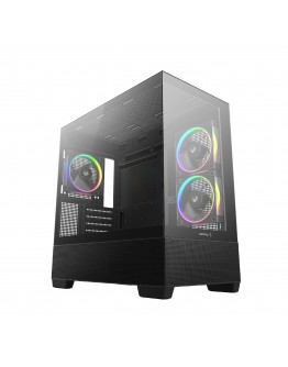 DeepCool кутия Case ATX - CG380 3F - 3 ARGB Fans, USB-C