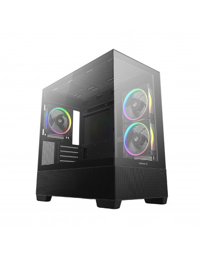 DeepCool кутия Case ATX - CG380 3F - 3 ARGB Fans, USB-C