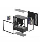 DeepCool кутия Case ATX - CG380 3F - 3 ARGB Fans, USB-C