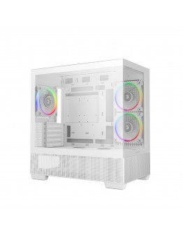 DeepCool кутия Case ATX - CG380 3F WH - 3 ARGB Fans, USB-C