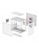DeepCool кутия Case ATX - CG530 4F White - 4 ARGB Fans