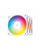 DeepCool Комплект вентилатори Fan Pack 3-in-1 3x120mm - FC120 White, Addressable RGB