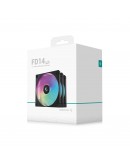 DeepCool Комплект вентилатори Fan Pack 3-in-1 3x140mm - FD14 Black, Addressable RGB