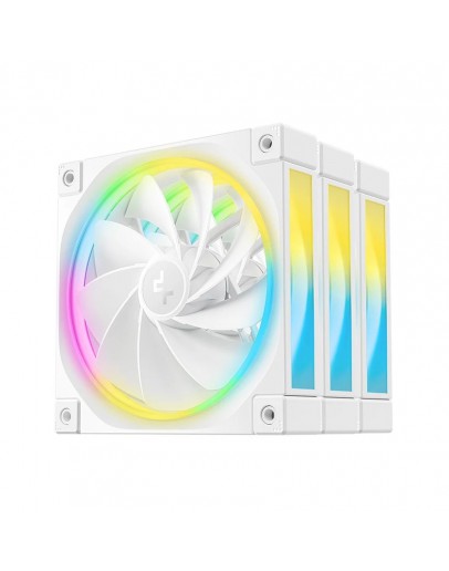DeepCool Комплект вентилатори Fan Pack 3-in-1 3x120mm - FL12R White, Reverse, Addressable RGB
