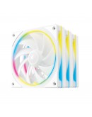 DeepCool Комплект вентилатори Fan Pack 3-in-1 3x120mm - FL12 SE 3IN1 WH - Luminous Halo ARGB