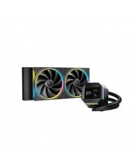 DeepCool водно охлаждане Water Cooling LM240 - 2.4 inch IPS Display, Addressable RGB