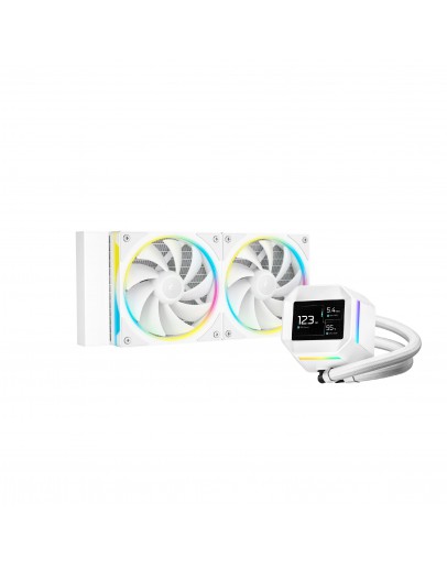 DeepCool водно охлаждане Water Cooling LM240 WH - 2.4 inch IPS Display, Addressable RGB