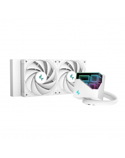 DeepCool водно охлаждане Water Cooling LT520 White - Addressable RGB, Infinity mirror design - LGA1700/AM5
