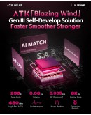 ATK професионална геймърска механична клавиатура Professional Gaming Mechanical Keyboard RS6 - 8K, Gateron Jade Pro Switches [Linear] - Black