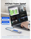 Orico външна кутия за диск Storage - Case - M.2 NVMe M key - 40Gbps, USB-A/USB-C - TCM2-U4-BK-BP