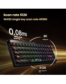 Madlions професионална геймърска механична клавиатура Professional Gaming Mechanical Keyboard TITAN 68 TURBO - 8K, Magnetic Fuguang Switches (English US), Blac