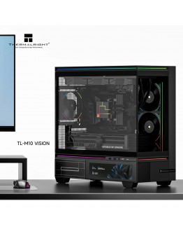 Thermalright кутия Case mATX - TL-M10 Vision Black - 4 x 120 mm ARGB included, 9.16 inch LCD Display, USB-C