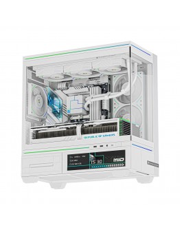 Thermalright кутия Case mATX - TL-M10 Vision White - 9.16 inch LCD Display, USB-C