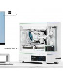 Thermalright кутия Case mATX - TL-M10 Vision White - 4 x 120 mm ARGB included, 9.16 inch LCD Display, USB-C