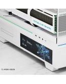 Thermalright кутия Case mATX - TL-M10 Vision White - 4 x 120 mm ARGB included, 9.16 inch LCD Display, USB-C
