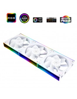Thermalright Комплект вентилатори Fan Pack 3-in-1 3x120mm - TL-M12QRW x 3 - White, Reverse, Infinity Mirror, Daisy-Chain, A-RGB
