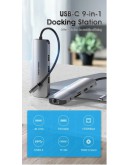 Vention докинг станция Docking Station Type-C - TOLHB - HDMI x 1, USB3.0 x 3, USB-C PD100W x 1, LAN x 1 (1Gbps), SD/TF, Audio