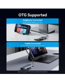 Vention докинг станция Docking Station Type-C - TQZHB - 8K, LED Display - HDMI, USB 3.0 x 2, USB-C 3.2 Gen 1, PD100W,  LAN (1Gbps)