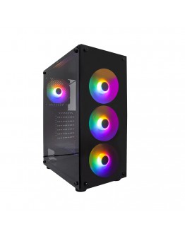 1stPlayer Кутия Case ATX - Fire Dancing V3-B RGB - 4 fans included