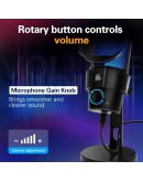 VCom Геймърски микрофон Gaming USB Microphone - VCOM-M902 Black - USB, RGB