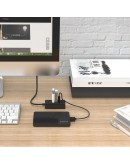Orico хъб USB2.0 HUB 4 port - USB/Micro USB input, Black - W5P-U2-030-BK-EP