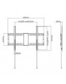 Gembird стенна стойка за телевизор TV Mount - WM-80F-01 - 37