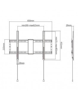 Gembird стенна стойка за телевизор TV Mount - WM-80F-01 - 37