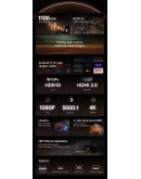 Wanbo преносим смарт проектор Portable Smart Projector - X5 Pro - Dark Blue, 4K, 1100 ANSI, HDR10, Google TV,