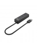 Unitek хъб USB3.0 HUB 4 port, 1.2m cable, aux USB-C power input - Y-3089V01