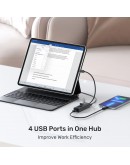 Unitek хъб HUB USB-C 4 port - 4 x USB3.0 Black - Y-3089Z01