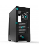 Zalman кутия Case ATX - Chronix BLACK - 3 x 120 mm A-RGB, USB-C, Tempered Glass