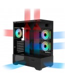 Zalman кутия Case ATX - Chronix BLACK V2 - 3 x 120 mm A-RGB, USB-C, Tempered Glass