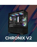 Zalman кутия Case ATX - Chronix BLACK V2 - 3 x 120 mm A-RGB, USB-C, Tempered Glass