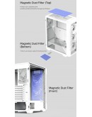 Zalman кутия Case ATX - I3 NEO TG White - aRGB, Tempered Glass