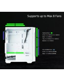 Zalman кутия Case ATX - I3 NEO TG White - aRGB, Tempered Glass
