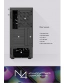 Zalman кутия за компютър Case ATX - N4 - RGB, Tempered Glass