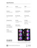 Zalman кутия за компютър Case ATX - N4 - RGB, Tempered Glass
