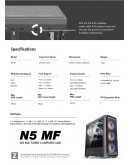 Zalman кутия за компютър Case ATX - N5 MF - 4 x 120mm Fixed RGB