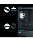 Zalman кутия Case mATX - P30 Black - aRGB, Tempered Glass