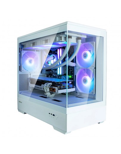 Zalman кутия Case mATX - P30 White - aRGB, Tempered Glass