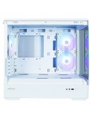 Zalman кутия Case mATX - P30 White - aRGB, Tempered Glass